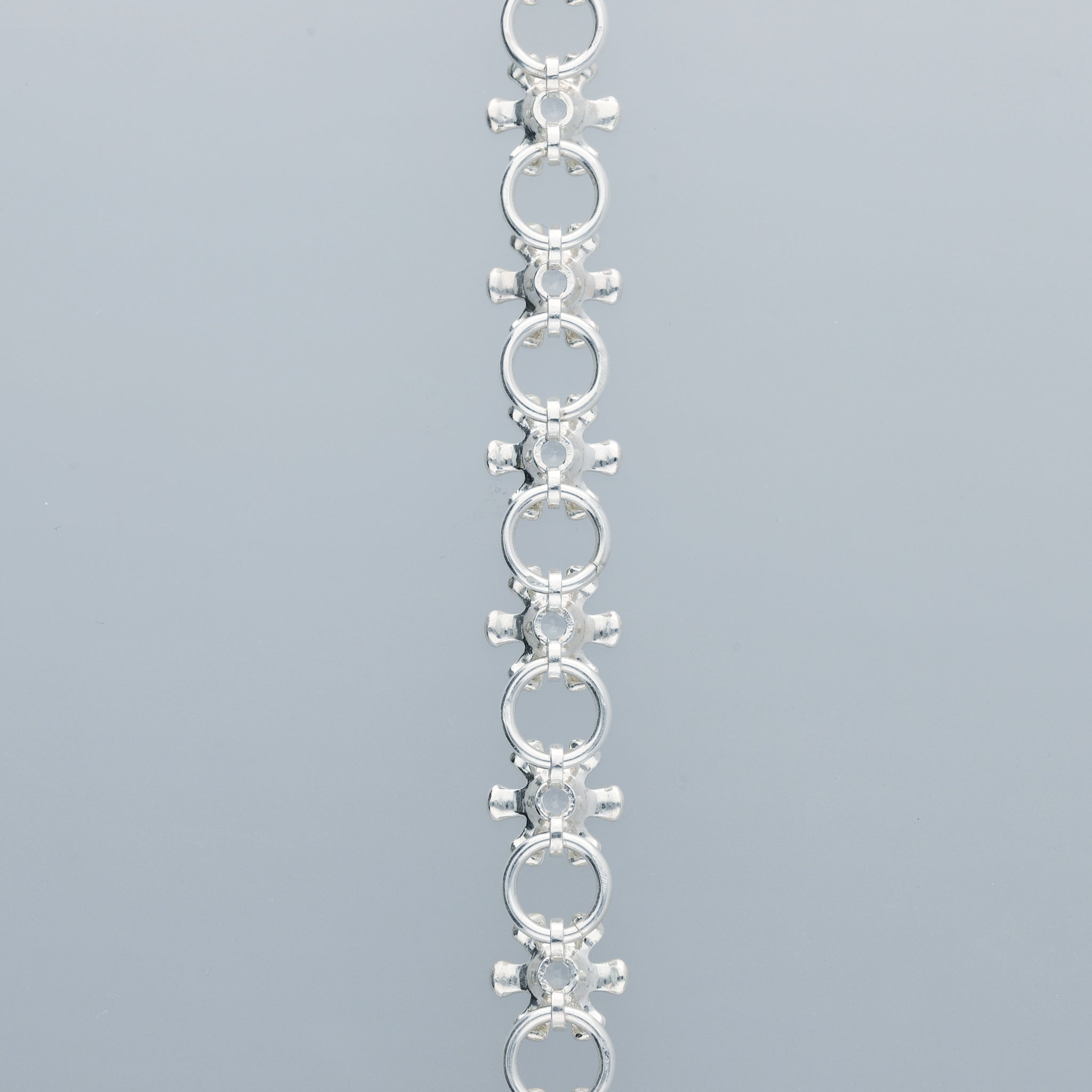 flower node necklace – white topaz