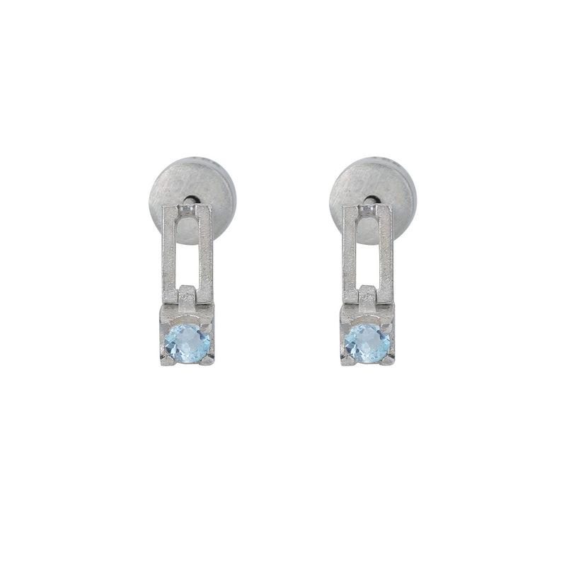 still drop earring – light blue topaz