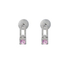 still drop earring – light pink sapphire