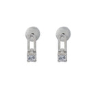 still drop earring – white sapphire