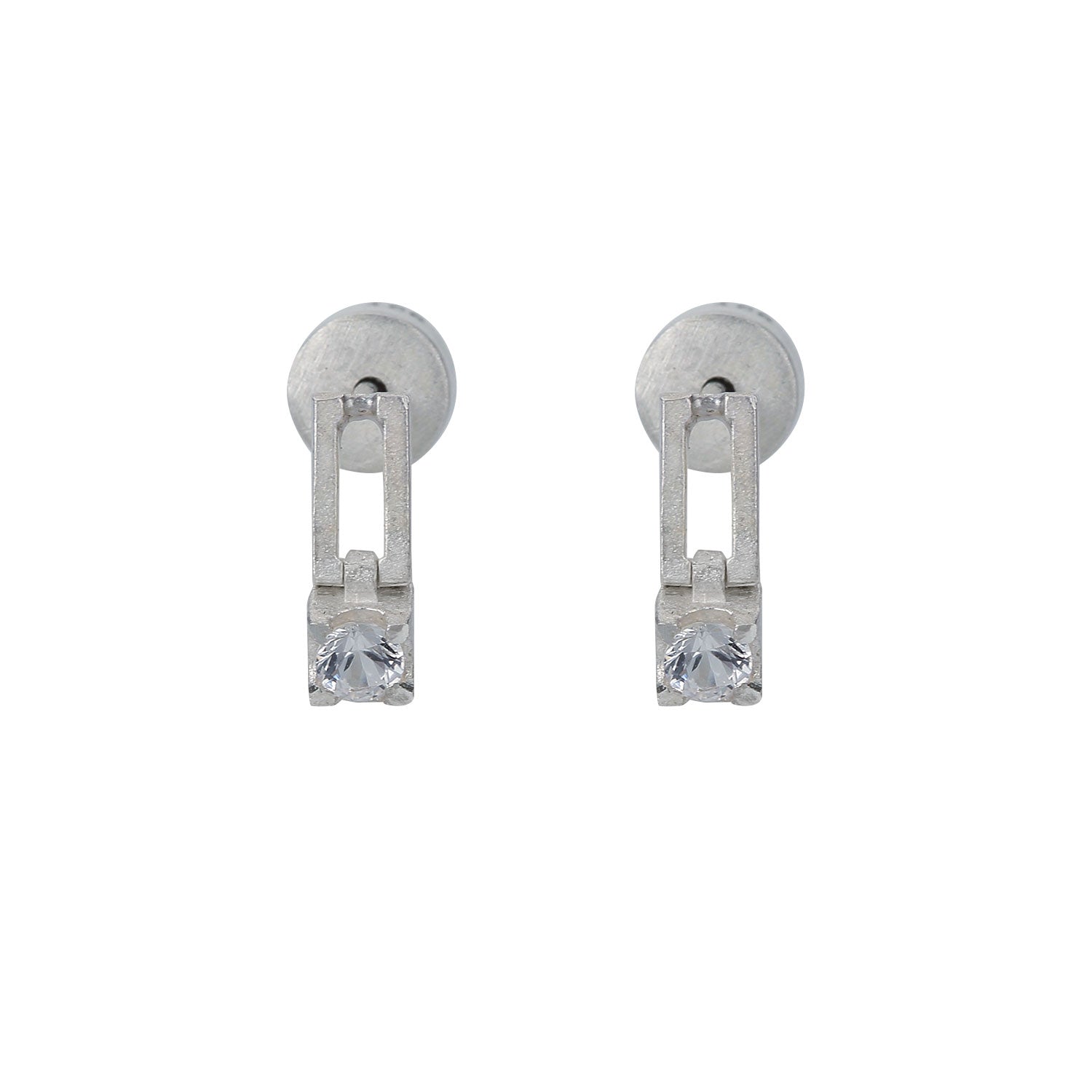 still drop earring – white sapphire