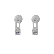 still drop earring – white sapphire