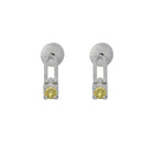 still drop earring – yellow sapphire