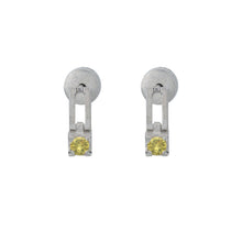 still drop earring – yellow sapphire