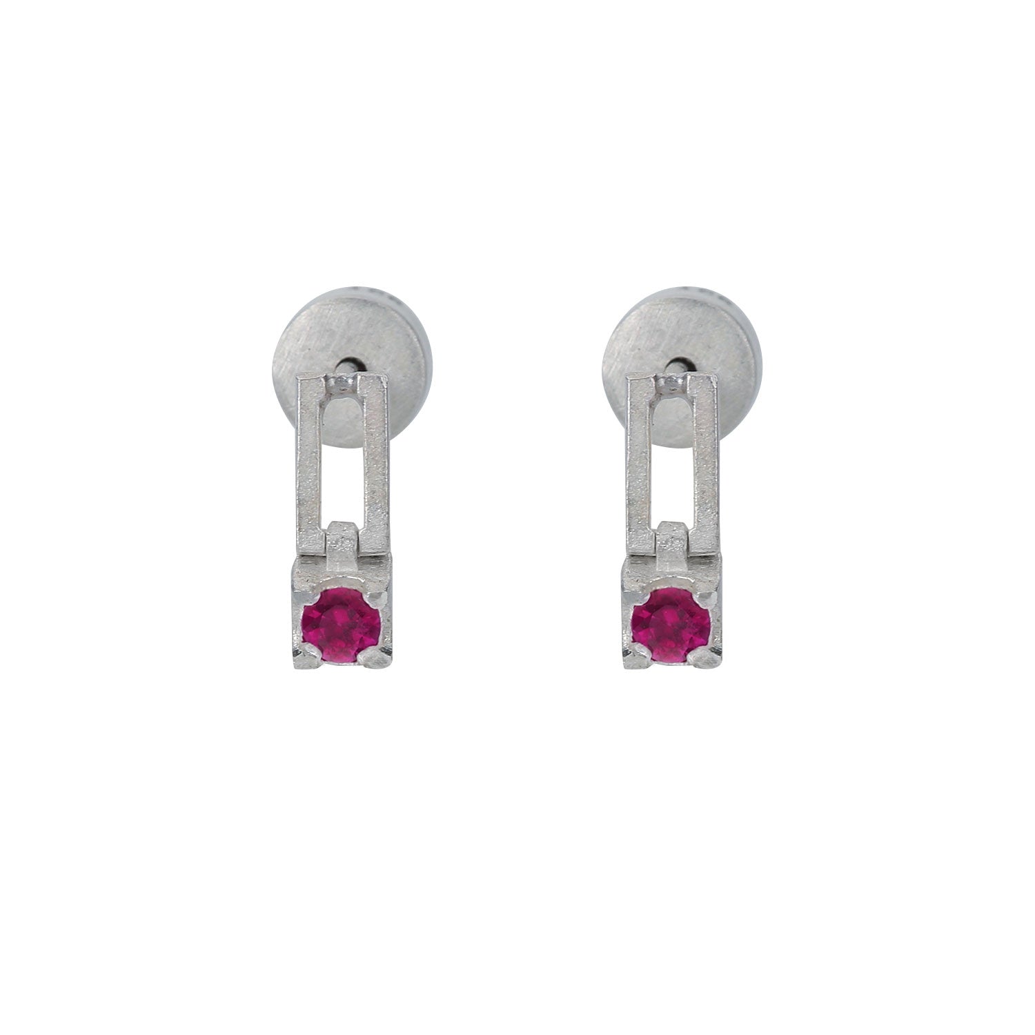 still drop earring – ruby
