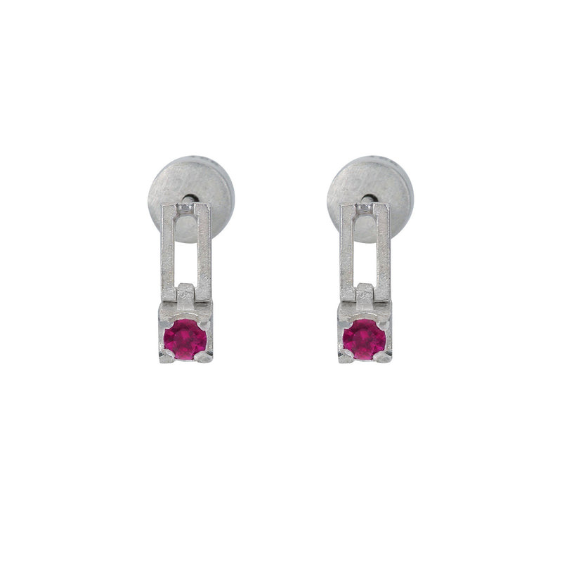 still drop earring – ruby