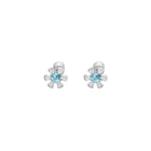 flower fuel earring – light blue topaz