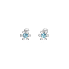 flower fuel earring – light blue topaz