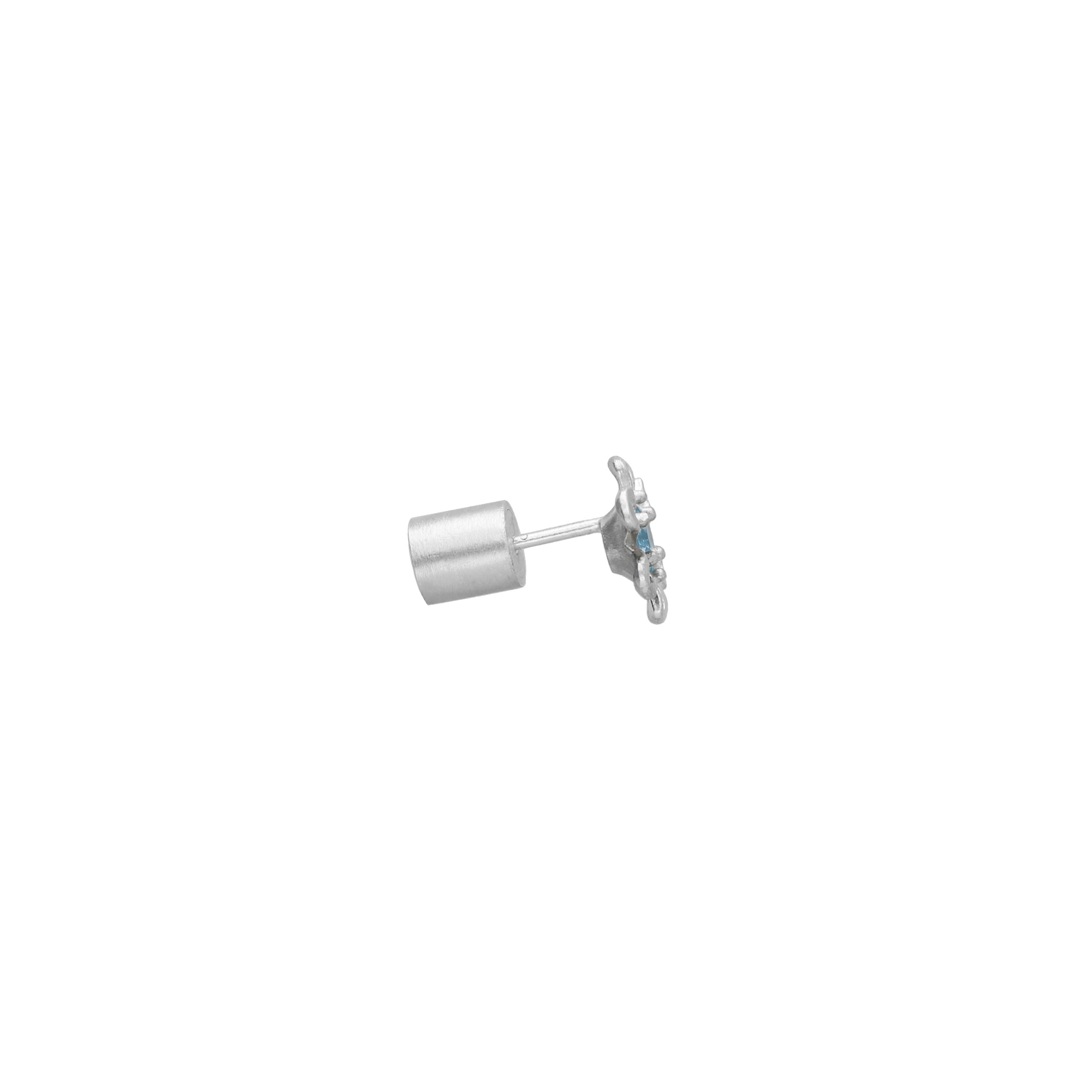 flower fuel earring – light blue topaz