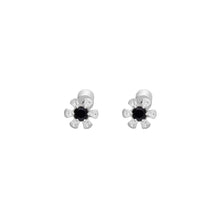 flower fuel earring – onyx