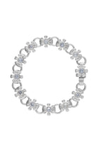 flower node bracelet – white sapphire
