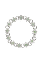 flower node bracelet – prehnite