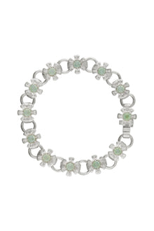 flower node bracelet – prehnite