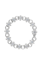 flower node bracelet – white topaz