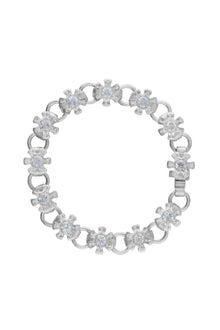 flower node bracelet – white topaz