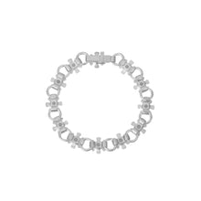 flower node bracelet – white topaz