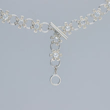 flower node necklace – white topaz