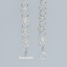 flower node necklace – white topaz