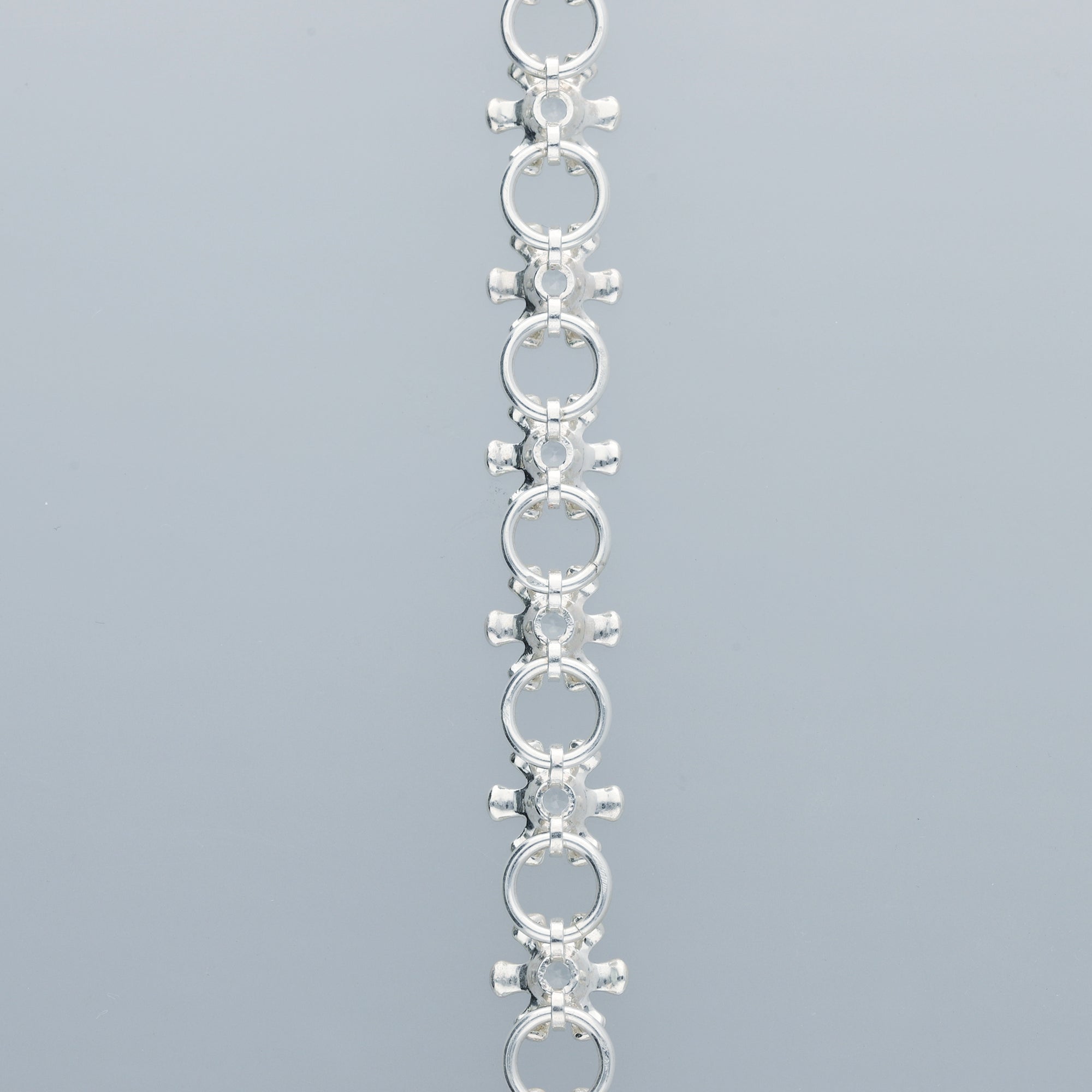 flower node necklace – white topaz