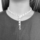 flower node necklace – white topaz