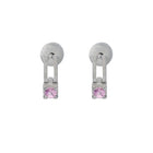 still drop earring – light pink sapphire