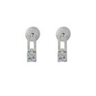 still drop earring – white sapphire