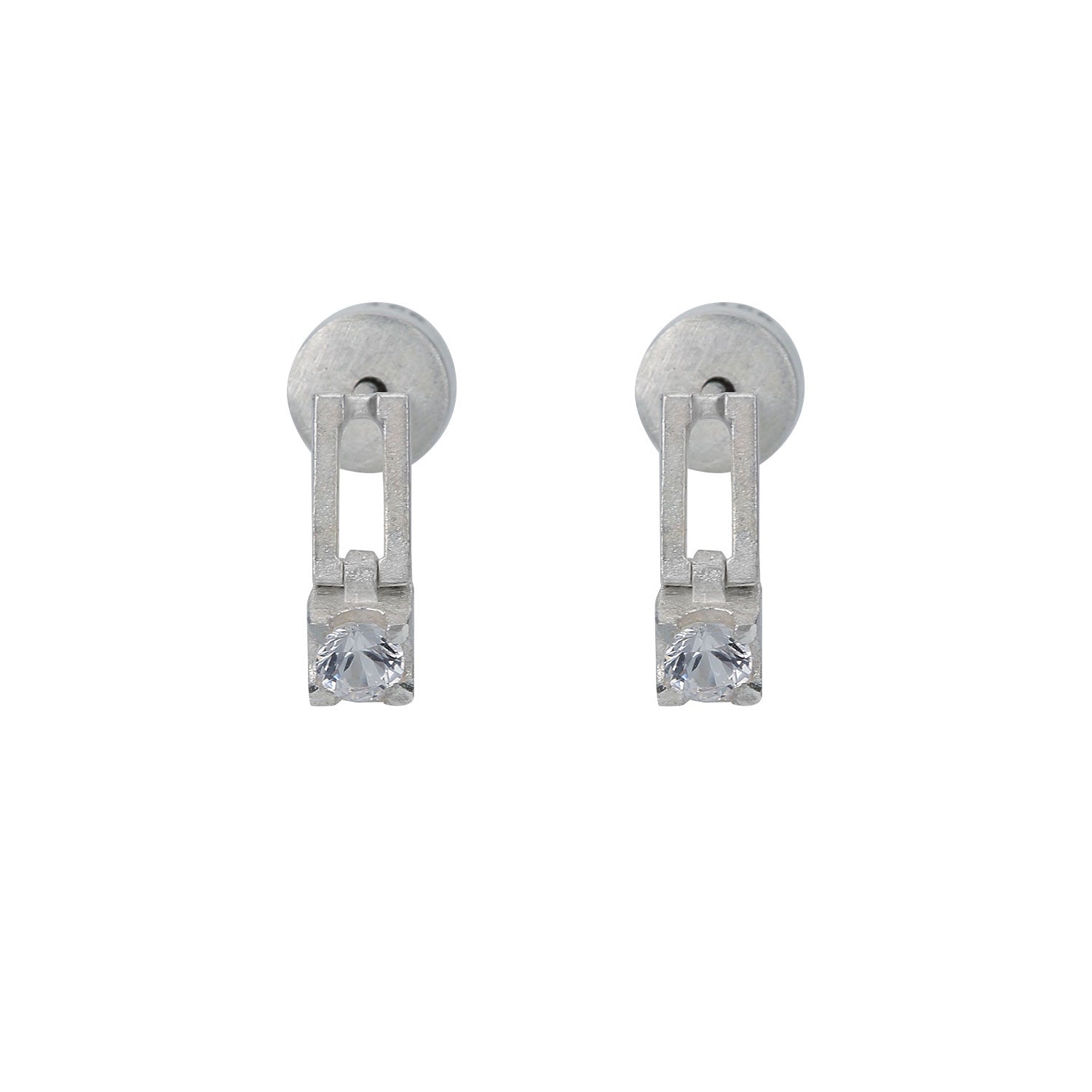 still drop earring – white sapphire