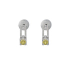 still drop earring – yellow sapphire