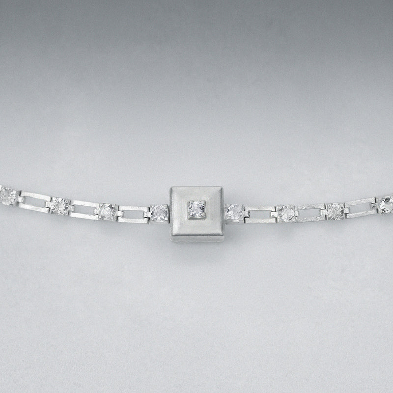 magnetic sequence necklace - white topaz