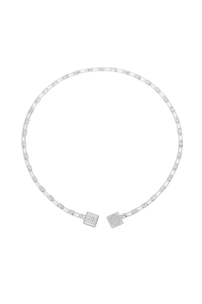 magnetic sequence necklace - white sapphire