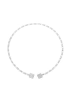 magnetic sequence necklace - white topaz