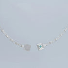 magnetic still necklace - sculpted silver & emerald