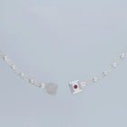 magnetic still bracelet – sculpted silver &  light pink sapphire