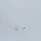 magnetic still necklace - sculpted silver & ruby