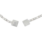 magnetic still necklace - sculpted silver & white sapphire