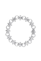 flower node bracelet – white topaz
