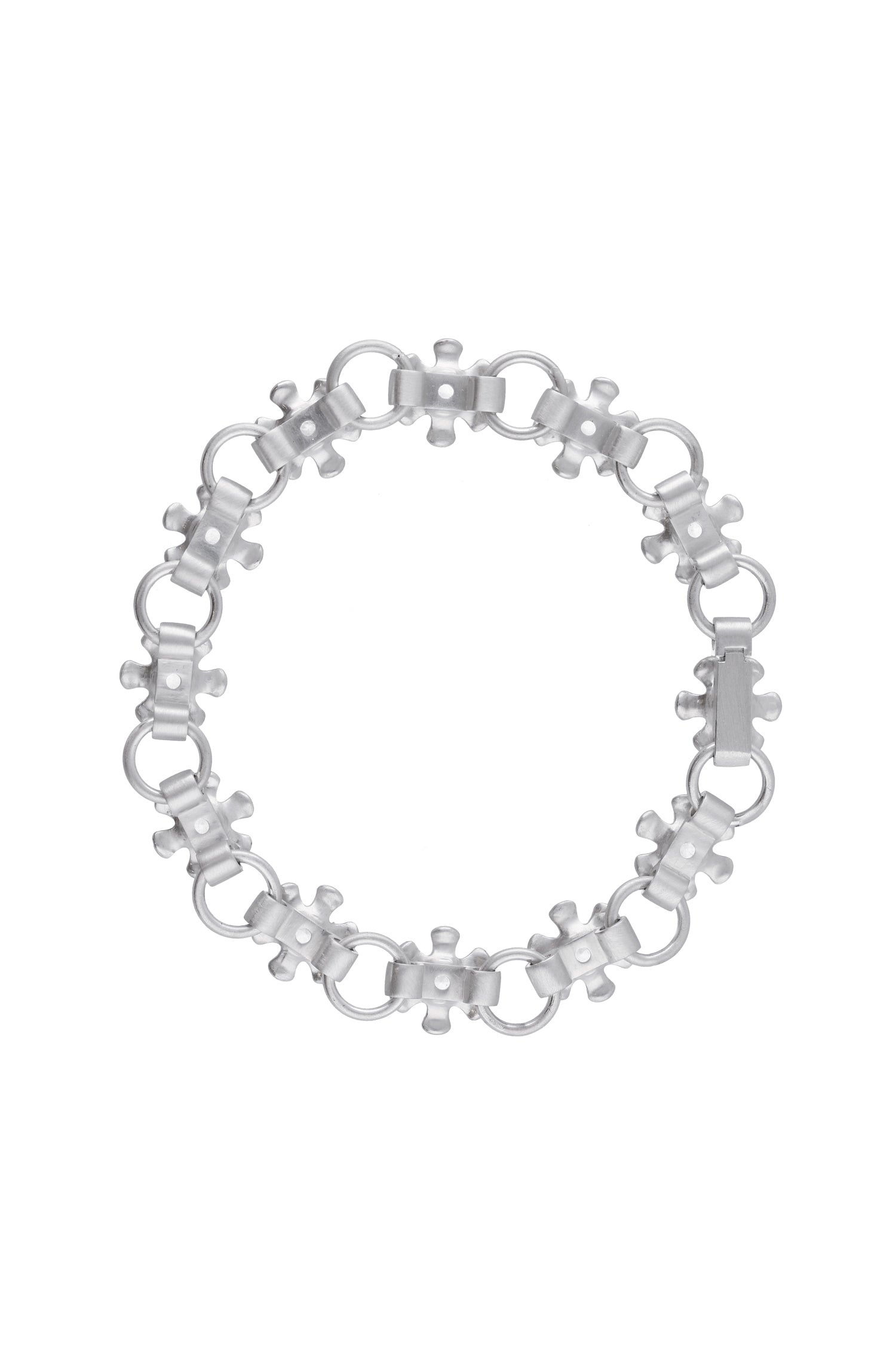 flower node bracelet – white topaz