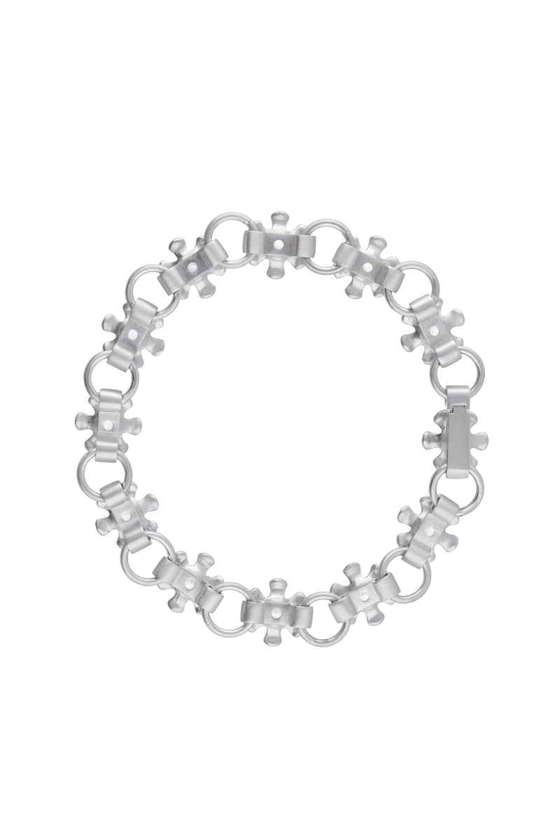 flower node bracelet – white topaz