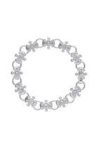 flower node bracelet – white sapphire