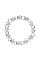 flower node bracelet – white topaz