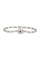 magnetic sequence bracelet - prehnite & ruby