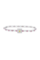 magnetic sequence bracelet - dusty rose zirconia & yellow sapphire