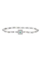 magnetic still bracelet – sculpted silver & emerald