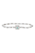 magnetic still bracelet – sculpted silver & emerald