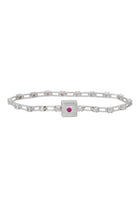 magnetic still bracelet – sculpted silver &  light pink sapphire