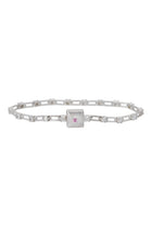 magnetic still bracelet – sculpted silver & light pink sapphire