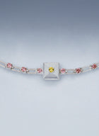 magnetic sequence bracelet - dusty rose zirconia & yellow sapphire