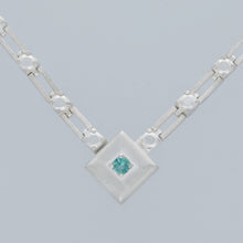 magnetic still necklace - sculpted silver & emerald