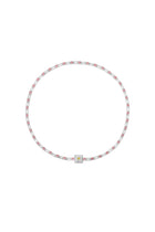 magnetic sequence necklace - dusty rose zirconia & yellow sapphire