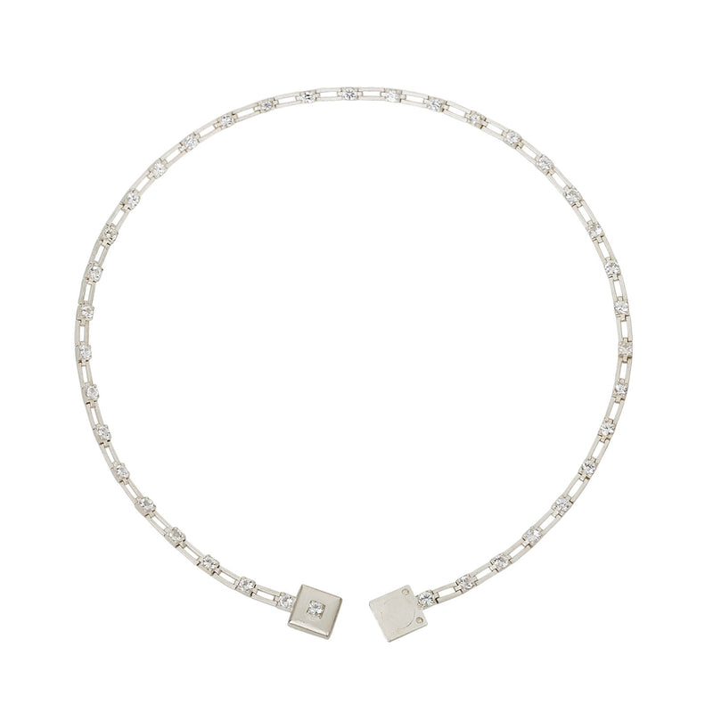 magnetic sequence necklace - white sapairre